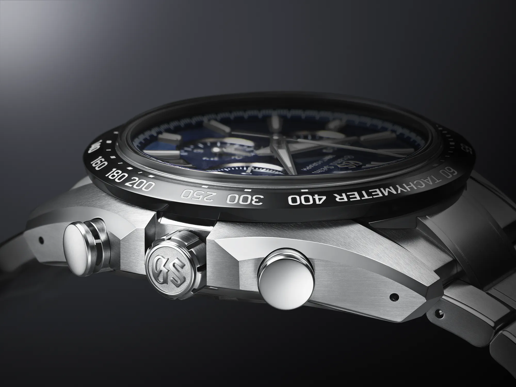 Grand Seiko Automatic Chronograph Tentagraph side angle